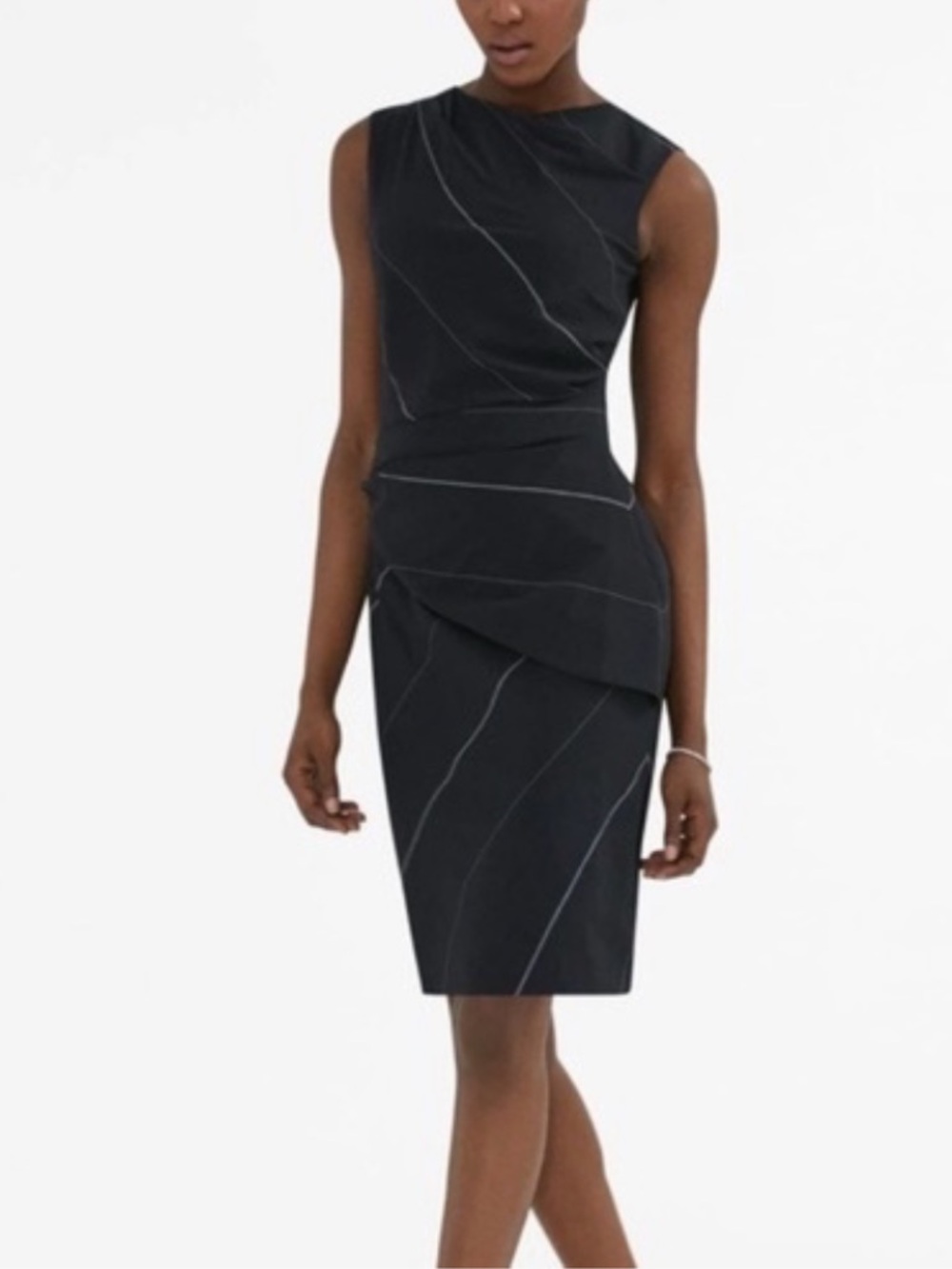 NWT MM Lafleur Alex 2.0 Navy Striped Dress Size 12